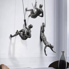 The Climbing crew Wall Hanging (Set of 3)-Silver - https://artecasa.in/