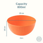 Wheat Straw and Bamboo Fiber Fluted Serving Bowls