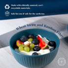 Wheat Straw and Bamboo Fiber Fluted Serving Bowls