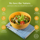 Wheat Straw and Bamboo Fiber Fluted Serving Bowls