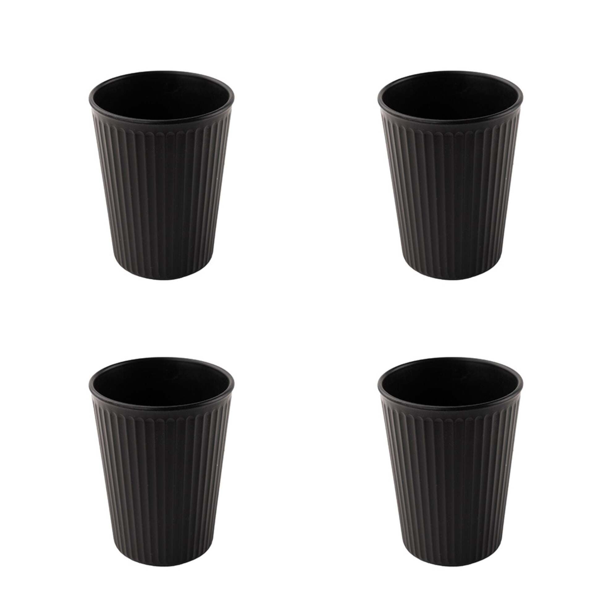 Wheat Straw and Bamboo Fiber Fluted Water Cups