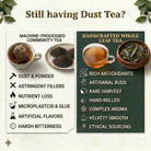 Kangra Tea House – organic whole leaf tea versus dust tea