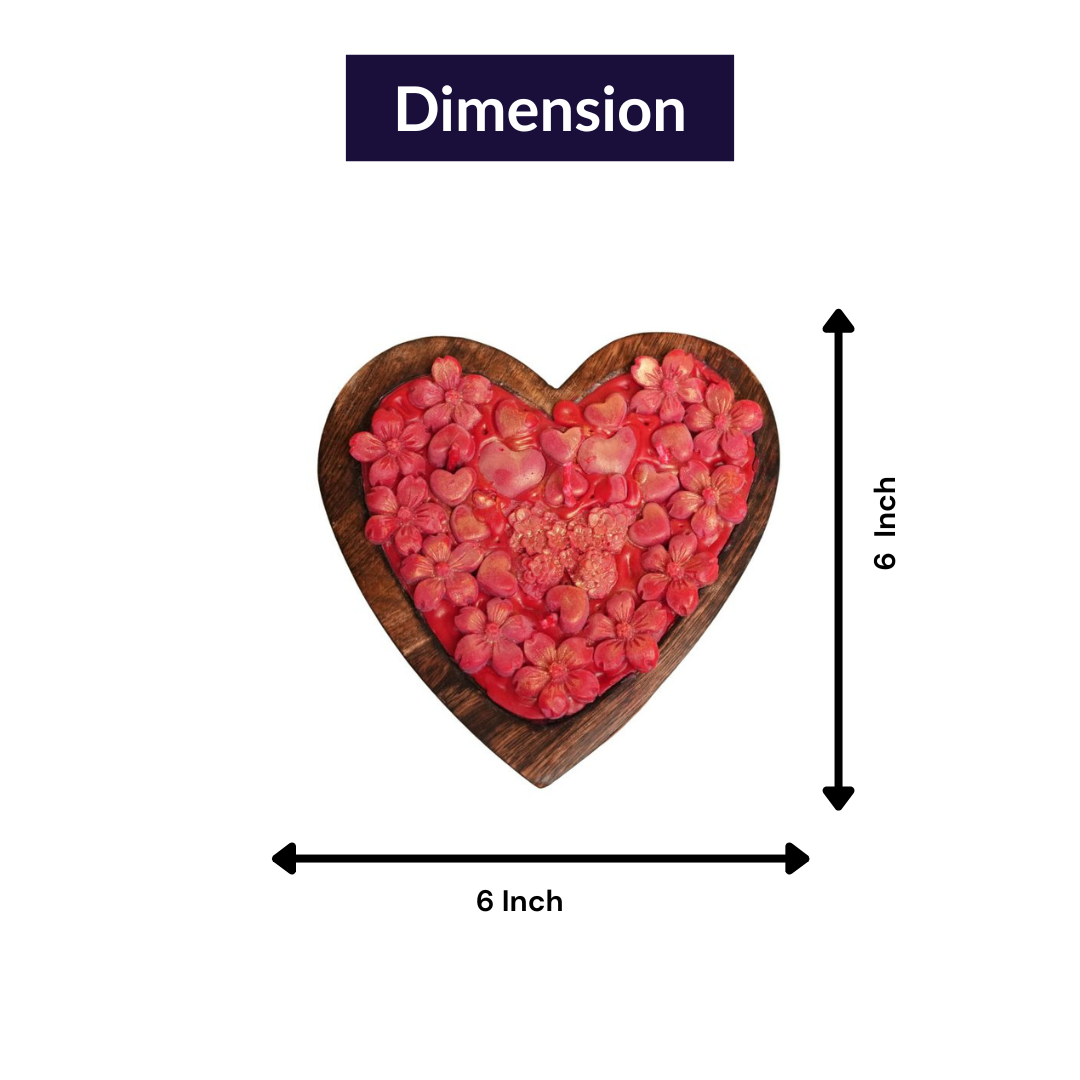 Wooden Heart Candle – Natural Romantic Candle Décor | Artecasa - https://artecasa.in/