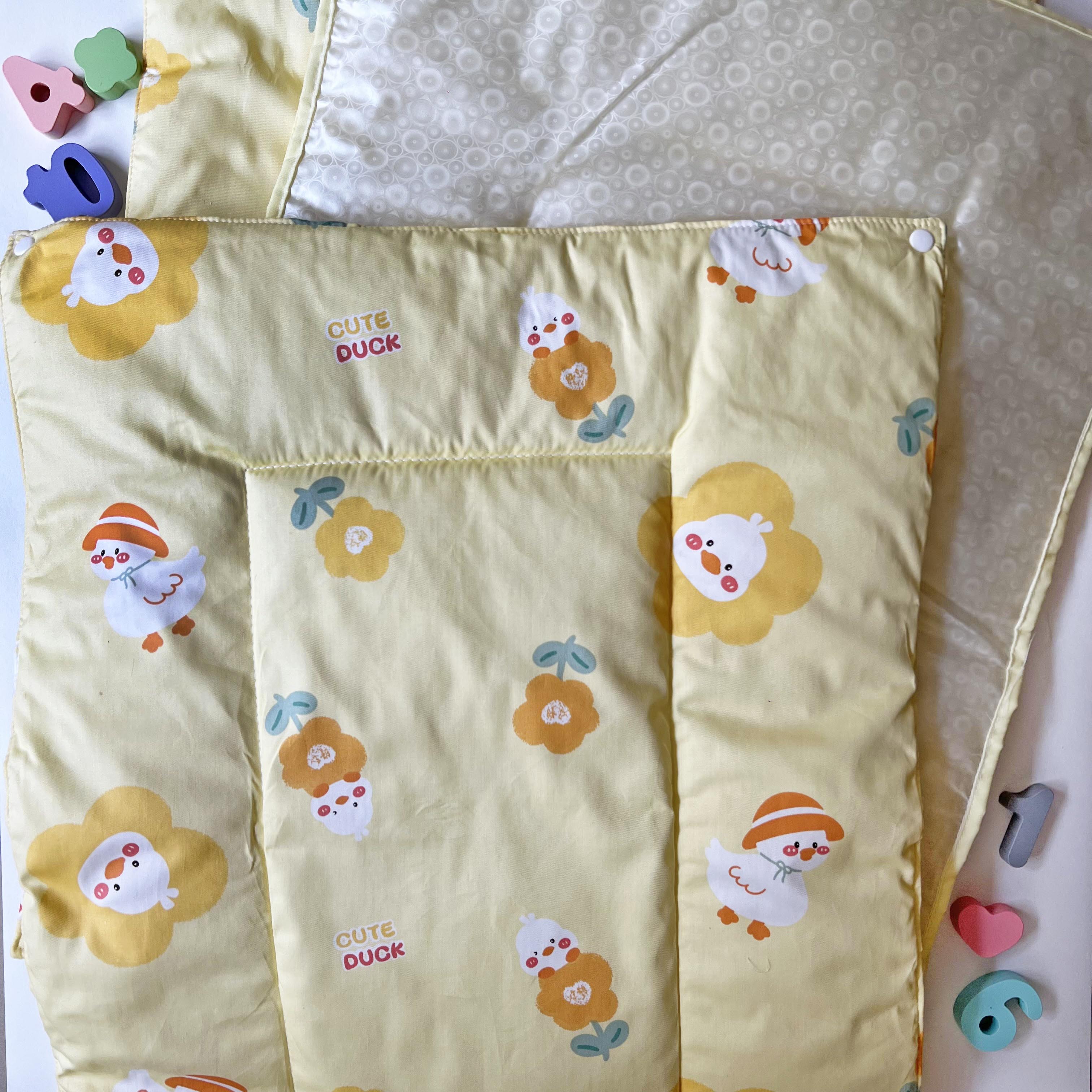 Quack-a-Doodle - Re-usable diaper changing mat - Yellow - Oranges and Lemons