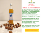 Natural All-purpose Cleaner: An all natural, multipurpose cleaner for all the surfaces in your home. It repels pests, has anti-fungal & anti-bacterial properties. You can use this to clean your rugs, jewellery, wood, glass, furniture, electronics, matteresses and everything in between. It does not release harmful toxins during production, cleaning or after. Keeping you & Earth clean, safe & healthy! 