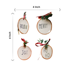Pack of 4 festive ornaments - https://artecasa.in/