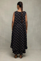 Back View of Black Oval Dot Pure Cotton Co-ord Set