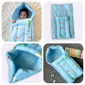 Dinosaurs on the run - Carry Nest - Blue - Oranges and Lemons