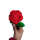 Handcrafted Red Crochet Rose – Forever Flower Décor | ArteCasa - https://artecasa.in/