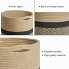 Black Jute Rope Baskets / Planters - Home Decor