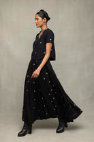 Black Polka Jamdani Skord