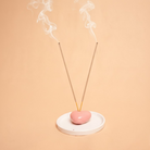 HeartGlow Agarbati Stand | Heart Shaped Ceramic Incense Holder - https://artecasa.in/