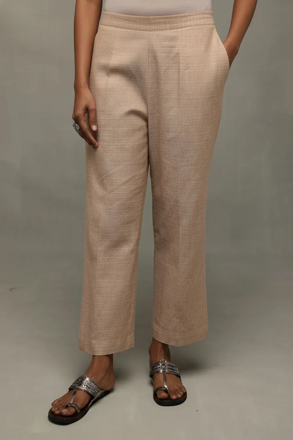 Breathable Beige South Cotton Co-ord Set for Everyday Wear