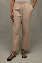 Breathable Beige South Cotton Co-ord Set for Everyday Wear