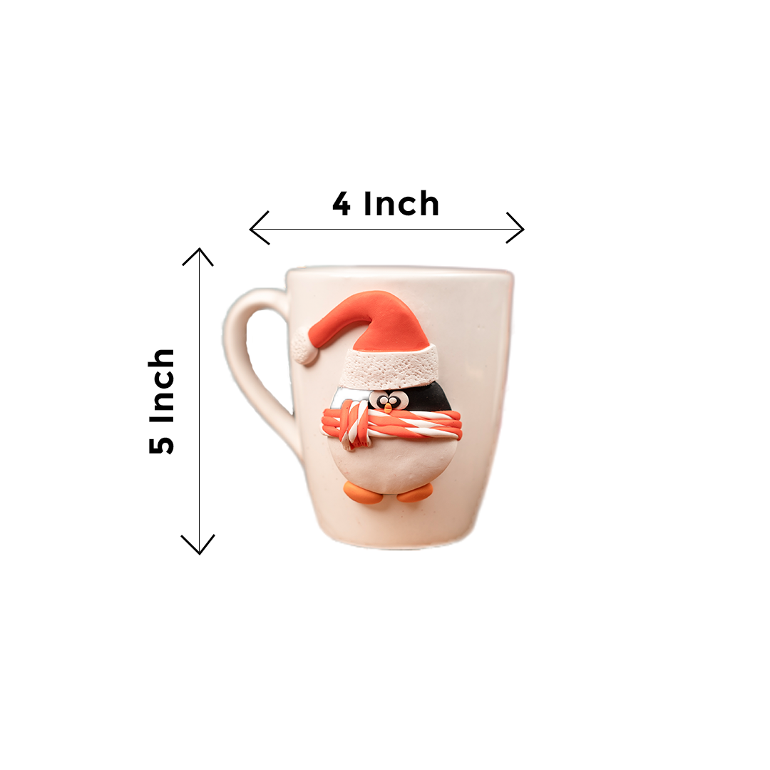 Santa Pengo Mug – Cute Penguin Christmas Mug for Coffee & Cocoa | Festive Holiday Mug for Gifting & Winter Drinks (Set of 1) - https://artecasa.in/