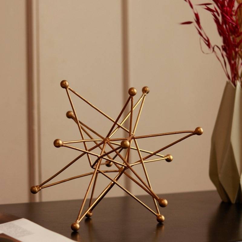 Luxury Geometric Star Table Accent for Coffee Table Decoration