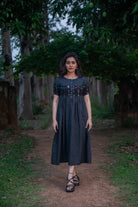 Checkmate Handwoven Cotton Jamdani Dress