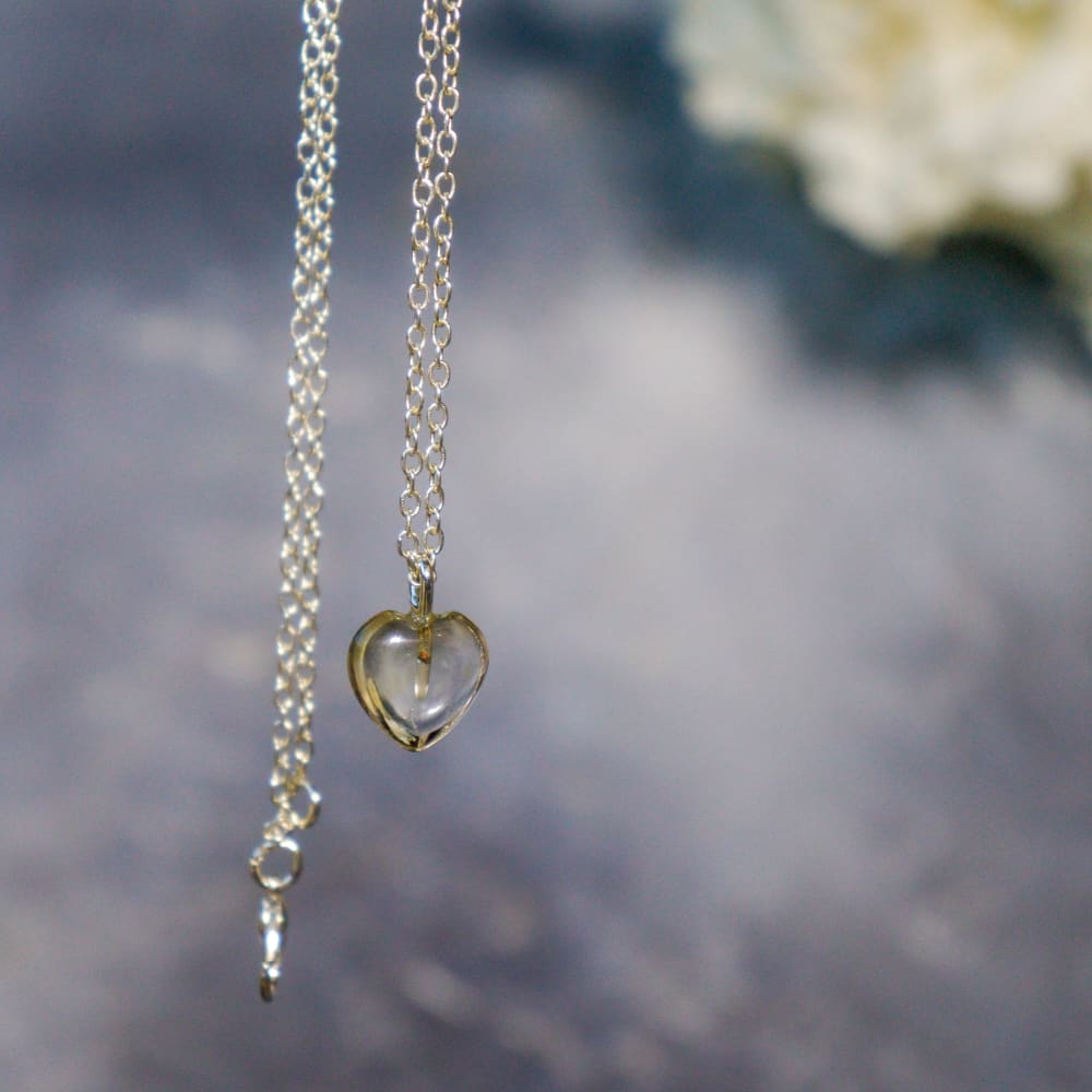Citrin Stone Pendant with Chain - Silver Chain - Jewellery