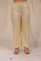 Close Up of Khadi Cotton Texture on Pink and Cream Co-ord Set