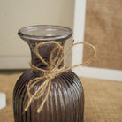 Ocean Crest Black Glass Vase with Dried Flowers | Modern Home Décor - https://artecasa.in/