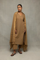 Damp Sand Kurta Set with Dupatta