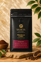 Saakya Himalayan Dark Roast Coffee made from 100% Arabica beans grown in the high-altitude estates of Darjeeling.