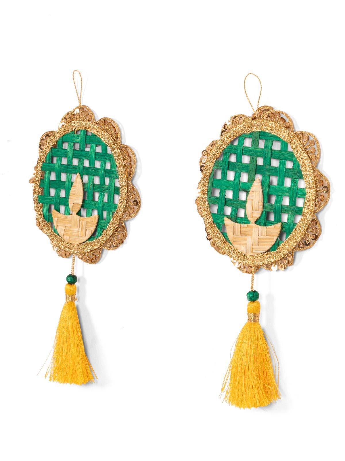 Deepak Handcrafted Bamboo Hanging - Set of 2 - Greenkraft