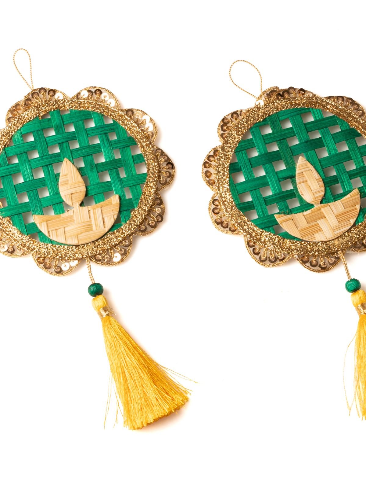 Deepak Handcrafted Bamboo Hanging - Set of 2 - Greenkraft