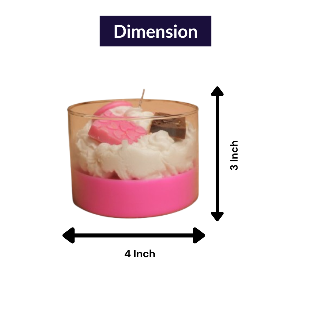 Sugar Rush Candle – Dessert Style Pink Candle | Artecasa - https://artecasa.in/