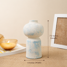 Coastal Bloom Blue & White Porcelain Vase with Dried Flowers | Home Décor - https://artecasa.in/