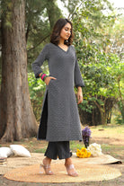 Elegant Black Pure Cotton Kurta Set for Festive and Ethnic Wear