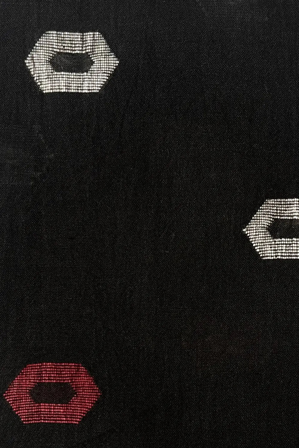 Elegant Black Ring Handloom Jamdani Dupatta for Festive Wear