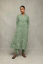 elegant-green-floral-block-print-cotton-kurta-set-for-festive-wear