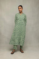 elegant-green-floral-block-print-cotton-kurta-set-for-festive-wear
