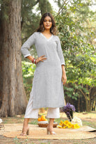 Elegant White Pure Cotton Kurta Set for Festive and Ethnic Wear