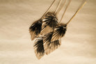 Golden Black Palm Leaves Dried Decor in Decorative Vase