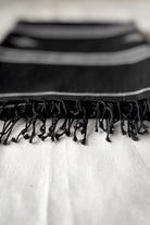 Handcrafted Black Jamdani Dupatta with Traditional Weaving Details