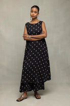 Handcrafted Black Oval Dot Pure Cotton Co-ord Set for Casual Everyday Wear
