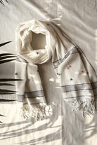 Handloom White Heart Shape Jamdani Dupatta