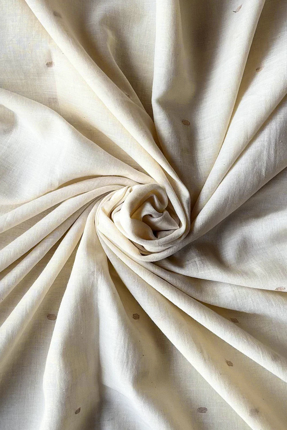 Handwoven Ivory Zari Jamdani Dupatta with Traditional Motifs
