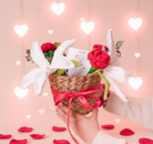 Rustic Romance Bamboo Basket – Handcrafted Floral Gift Hamper | ArteCasa - https://artecasa.in/