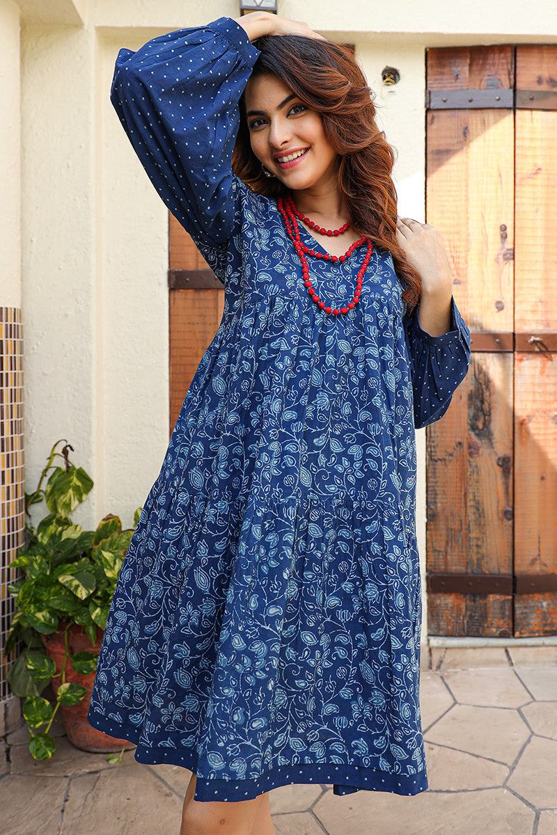 Jiya Indigo Dress - Dhãran