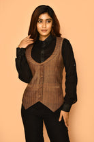 buy best women corporate wear handloom cotton jacket