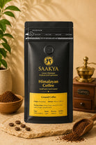 Saakya Himalayan Light Roast Coffee made from 100% Arabica beans grown in the high-altitude estates of Darjeeling.