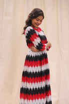 Lightweight Breathable Black Ikkat Cotton Dress for Everyday Casual Wear