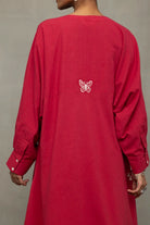 lightweight-breathable-crimson-red-kala-cotton-oversized-co-ord-set-for-everyday-wear