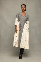 Lightweight Breathable Greyscape South Cotton Dress for Everyday Wear