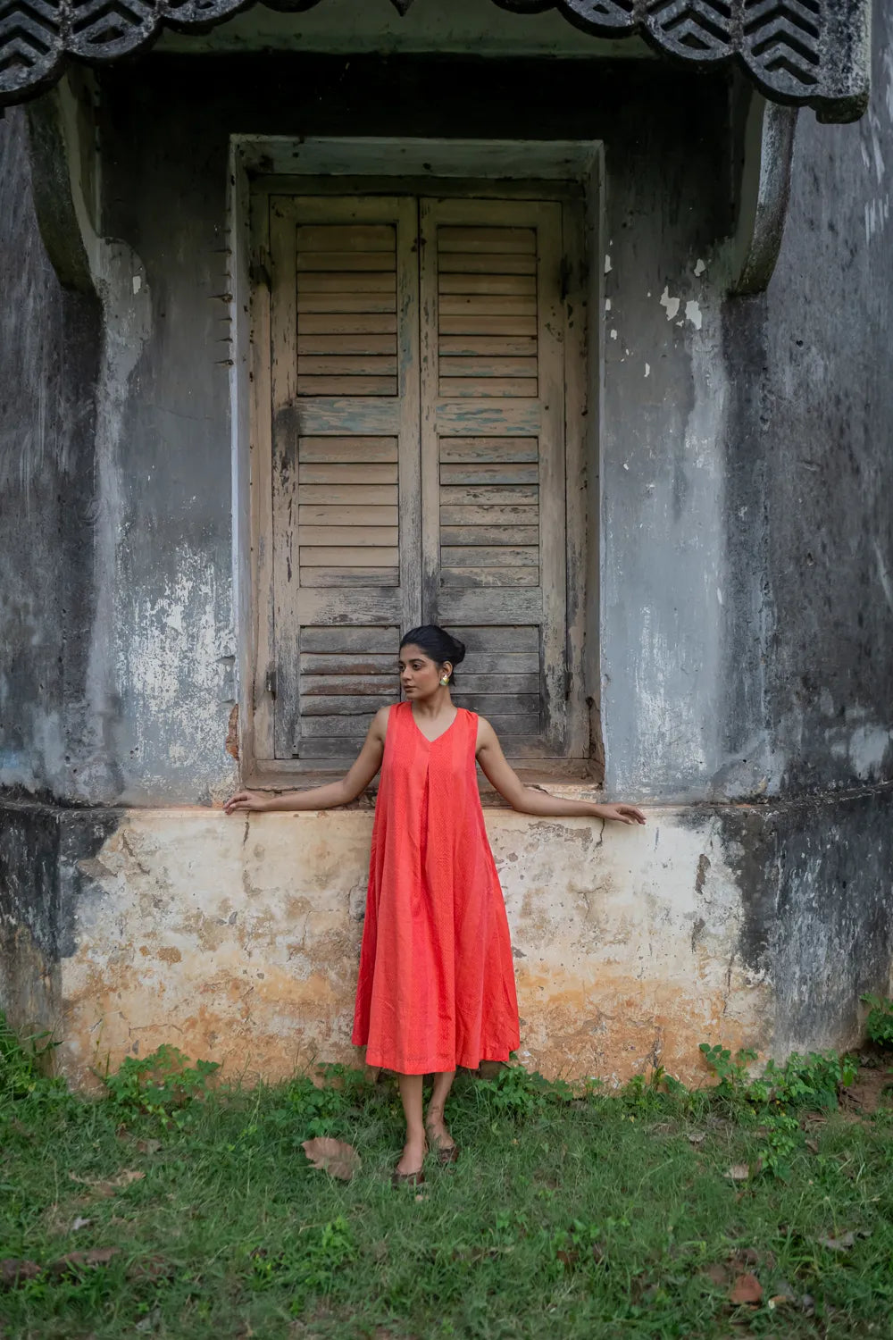 Lightweight Breathable Marigold South Cotton Dress for Everyday Wear