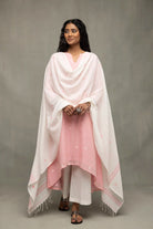 Lightweight Breathable Petal Pink Jamdani Kurta Set with Dupatta for Everyday Wear