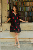 Lightweight Breathable Pink Pop South Cotton Dress for Everyday Wear